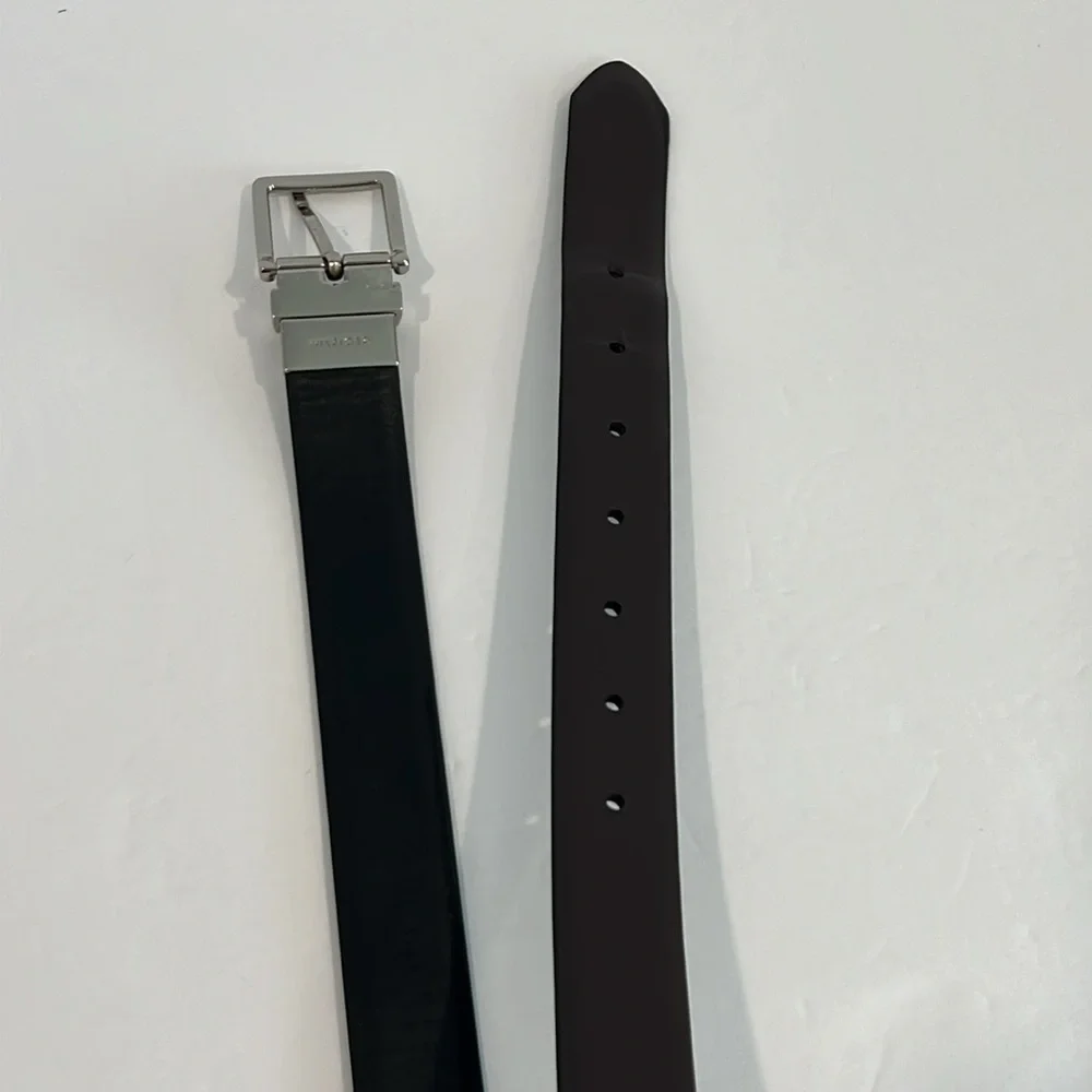 Tommy Hilfiger Boy's Belt Brown Silver Buckle Medium 26-28